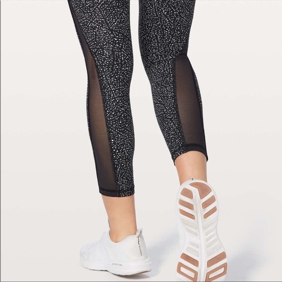 lululemon athletica Pants - Lululemon Train Times 7/8 Pant Size 8 black Galaxy Rare
